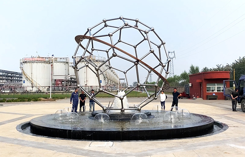 山西福馬炭工廠圓形水景噴泉項目工程